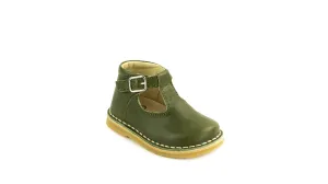 Petasil: Cooper Buckled Boots - Green Leather