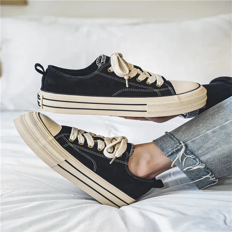 Platform Canvas Low-Top Sneakers