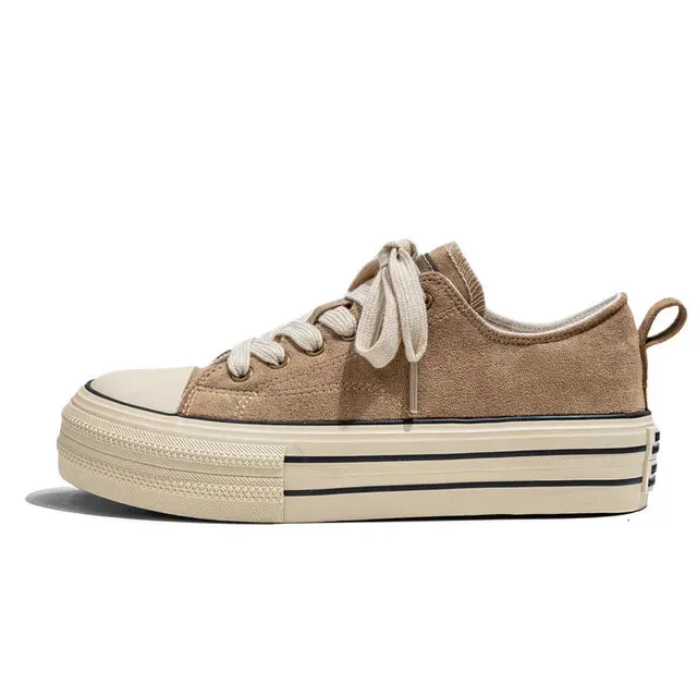 Platform Canvas Low-Top Sneakers