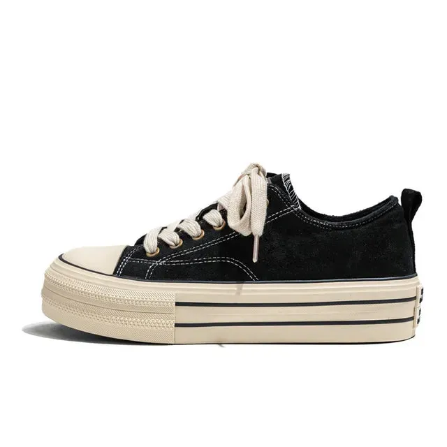 Platform Canvas Low-Top Sneakers