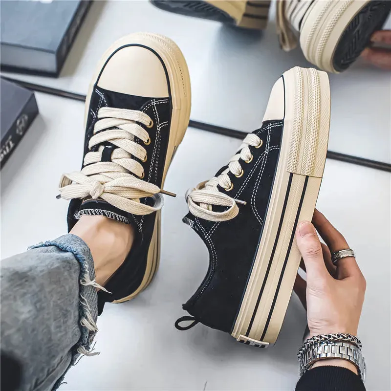 Platform Canvas Low-Top Sneakers