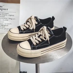 Platform Canvas Low-Top Sneakers