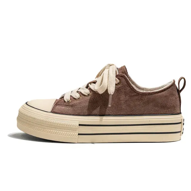 Platform Canvas Low-Top Sneakers