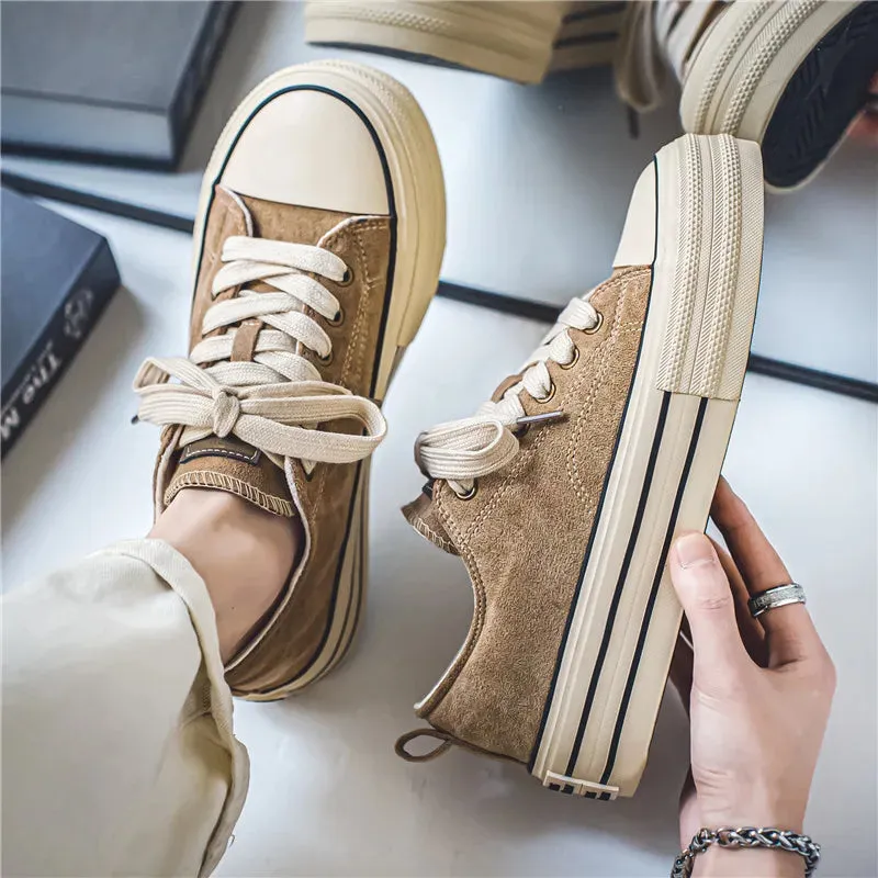 Platform Canvas Low-Top Sneakers