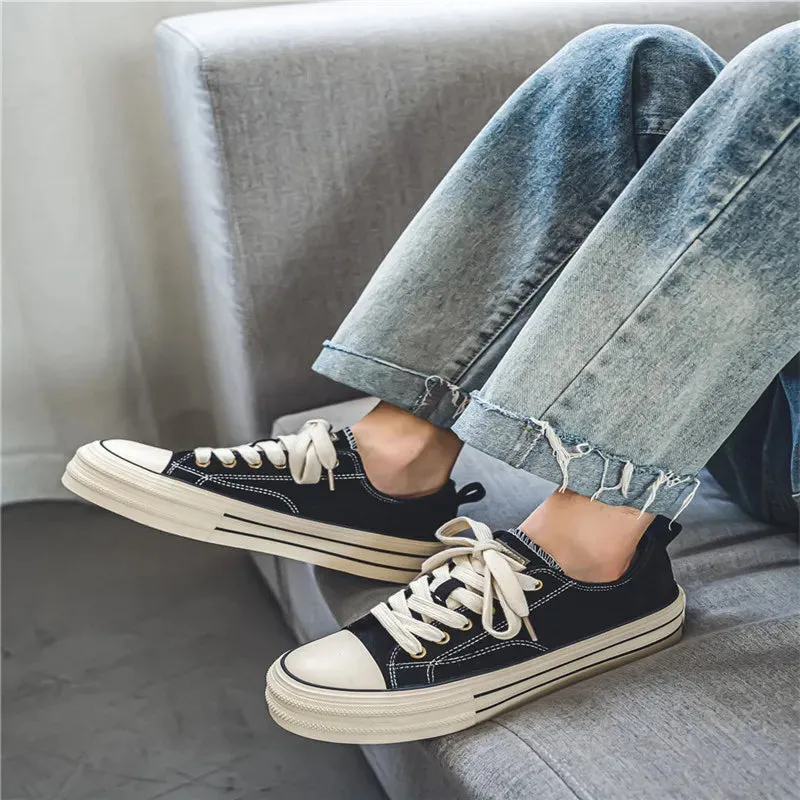 Platform Canvas Low-Top Sneakers