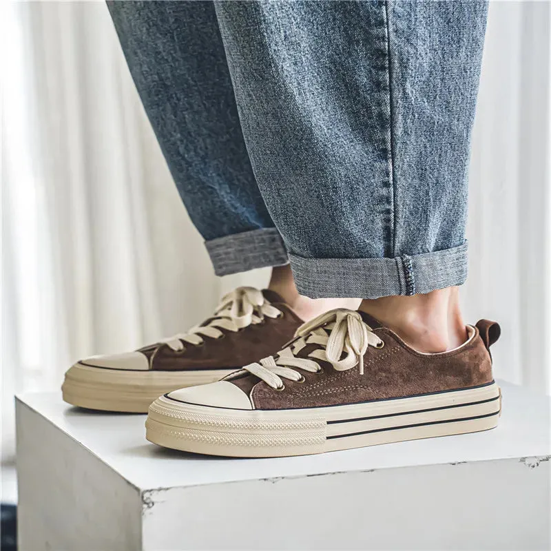 Platform Canvas Low-Top Sneakers