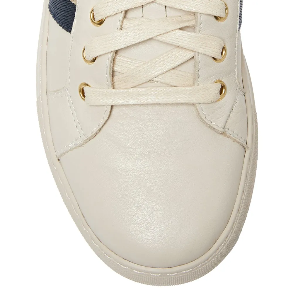 Portia Sneaker in Ivory Nappa Leather