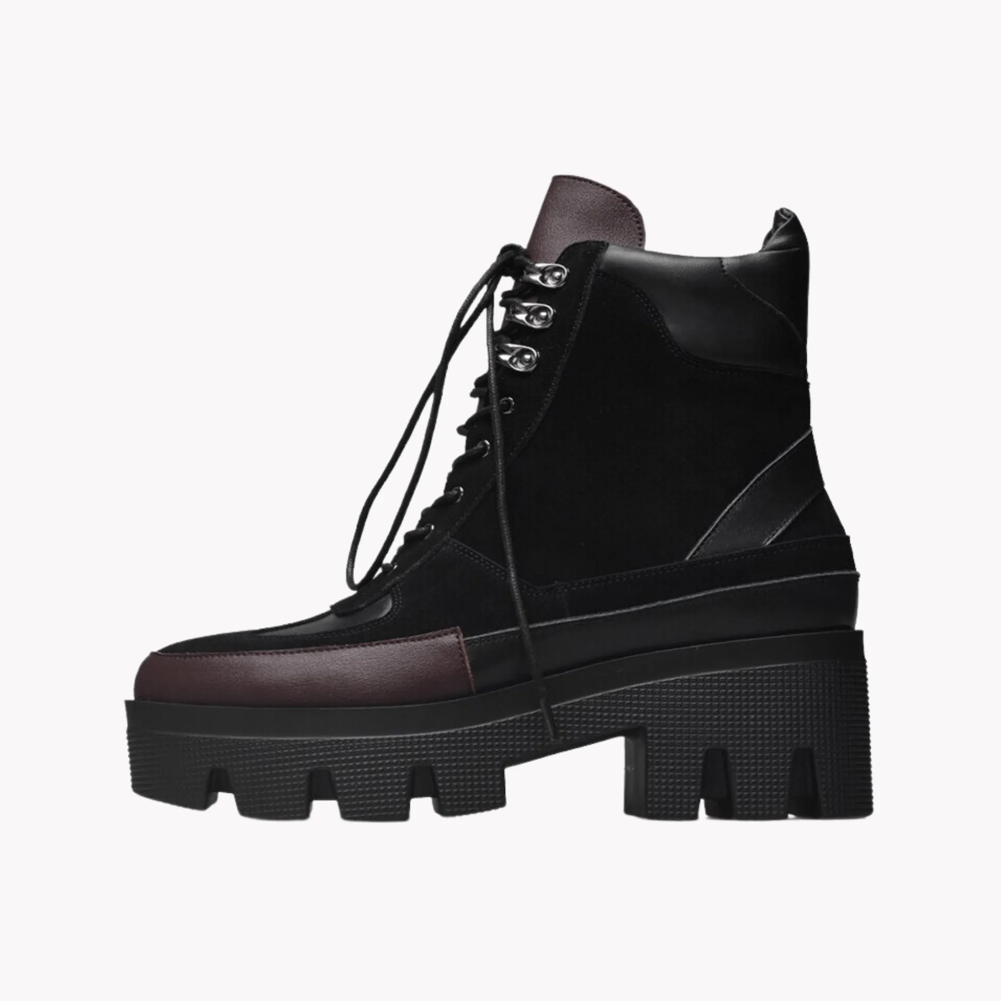 Pre Order:  Lace-Up Leather Ankle Boots