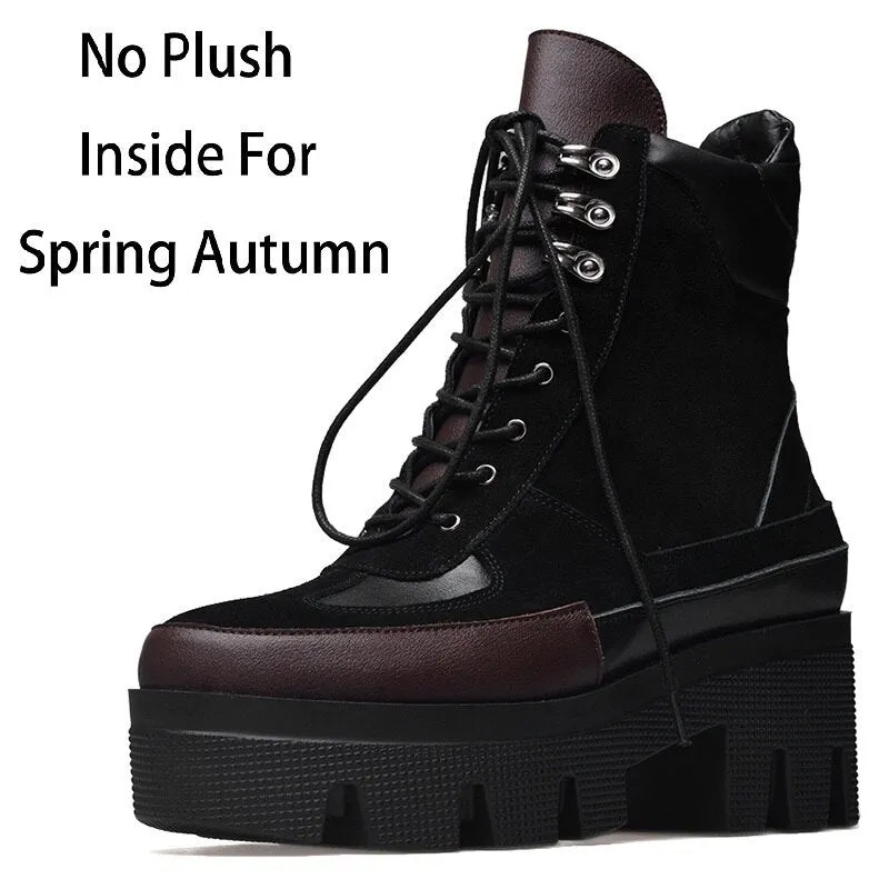 Pre Order:  Lace-Up Leather Ankle Boots