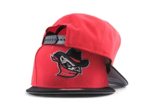 Quad Cities River Bandits New Era 9FIFTY Snapback Hat (LAVA RED BLACK GRAY UNDERBRIM)