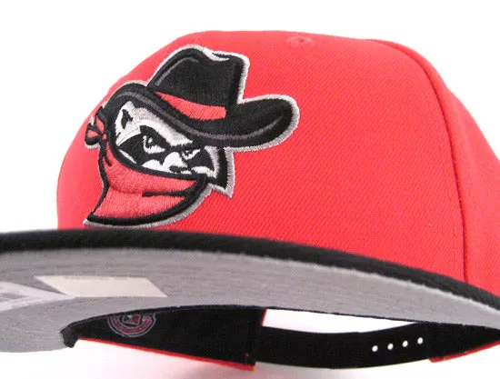 Quad Cities River Bandits New Era 9FIFTY Snapback Hat (LAVA RED BLACK GRAY UNDERBRIM)