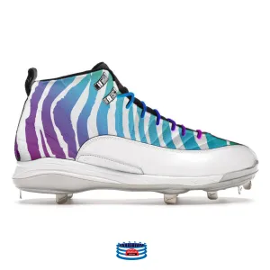 "Tropical Zebra" Jordan 12 Retro Cleats