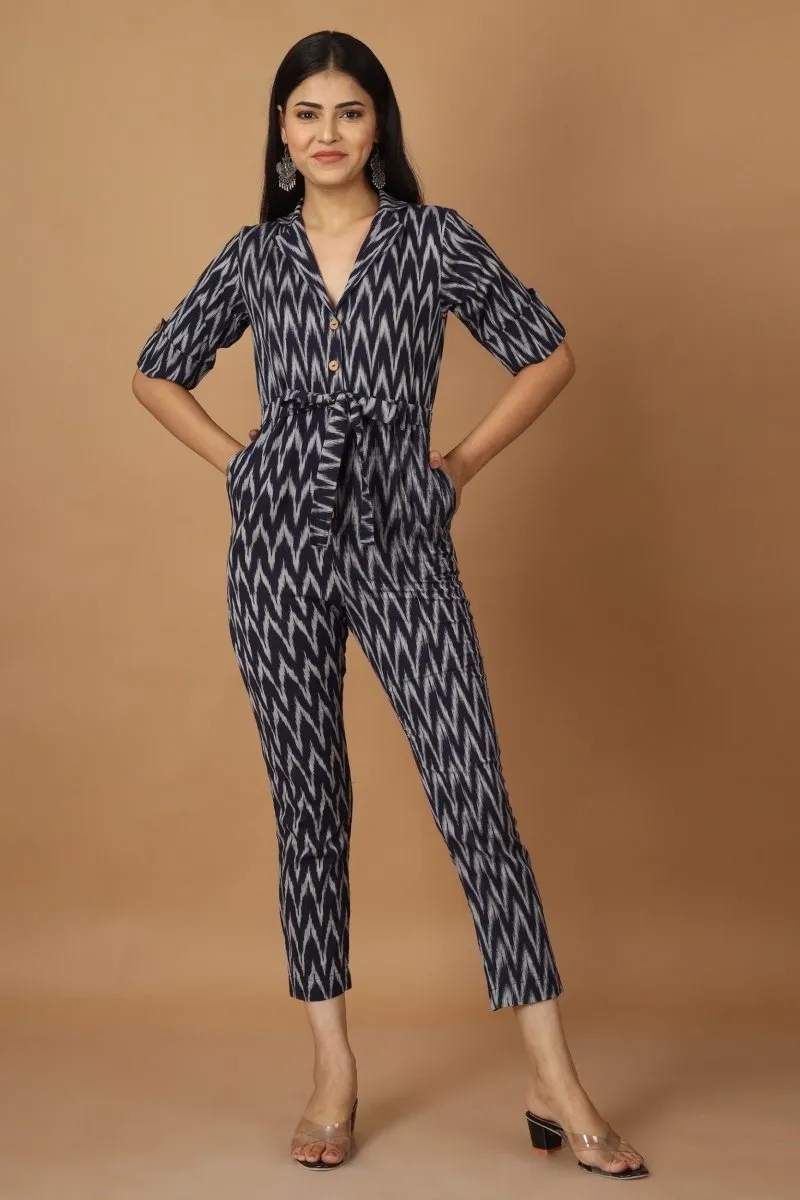 Raat Ikat Cotton Jumpsuit