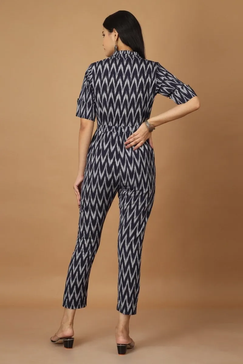 Raat Ikat Cotton Jumpsuit