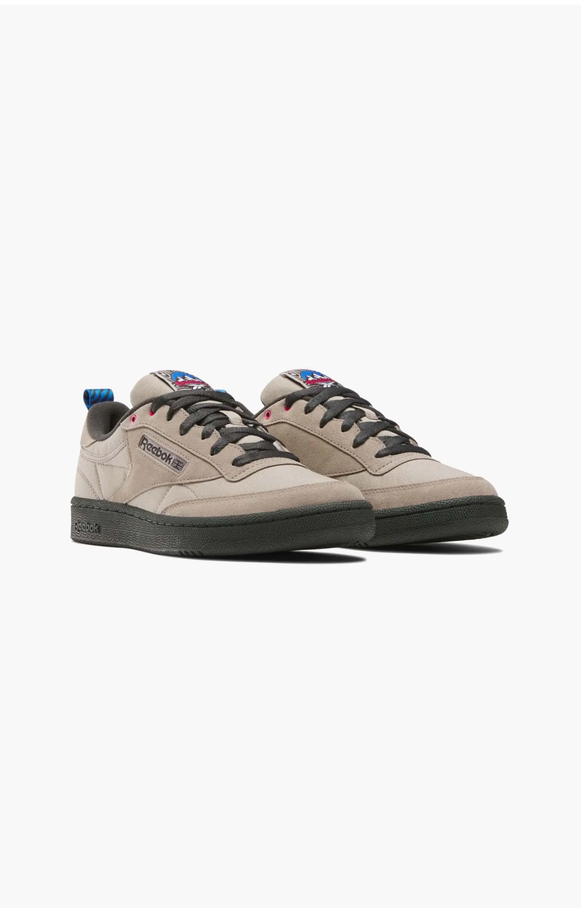 Reebok Club C 85 Shoe, Ash/Grey/Boundless Blue