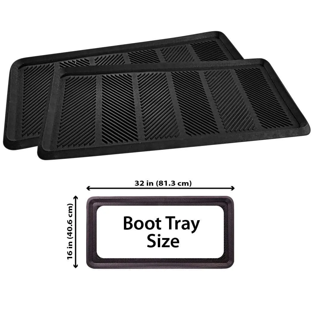 SafetyCare Rubber Shoe & Boot Tray - Multi-Purpose - 32 x 16 Inches