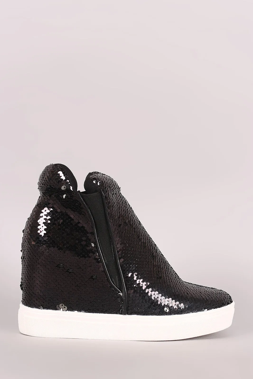 Sequin High Top Wedge Sneaker