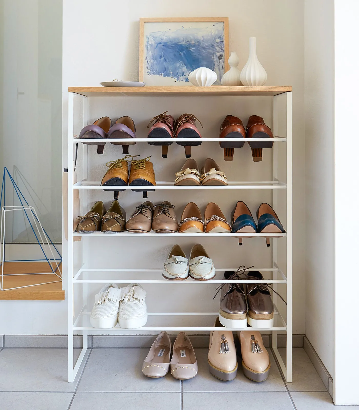 Six-Tier Shoe Rack (34" H)  - Steel