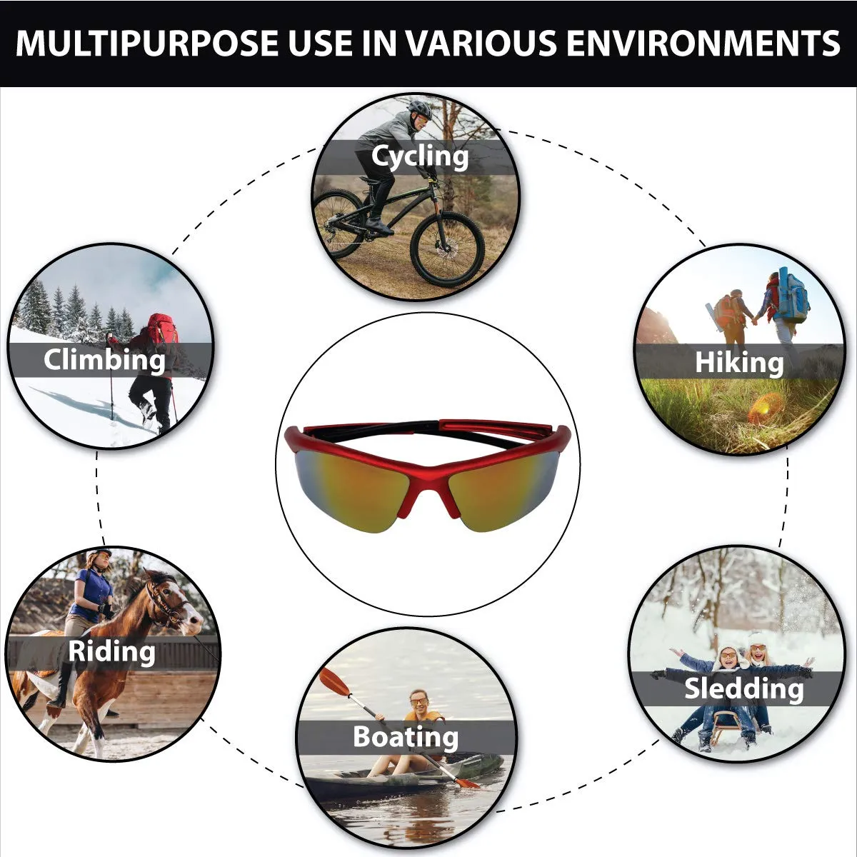 Sport MTX Mirror Safety Glasses, Anti-Scratch-Fog Lens, Outdoor Sports