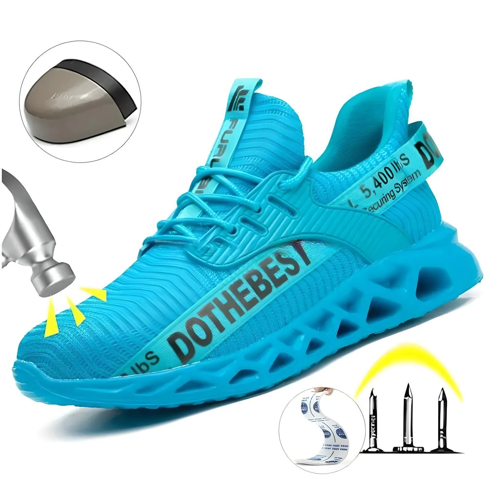 STEEL TOE LIGHTWEIGHT SAFETY SNEAKERS