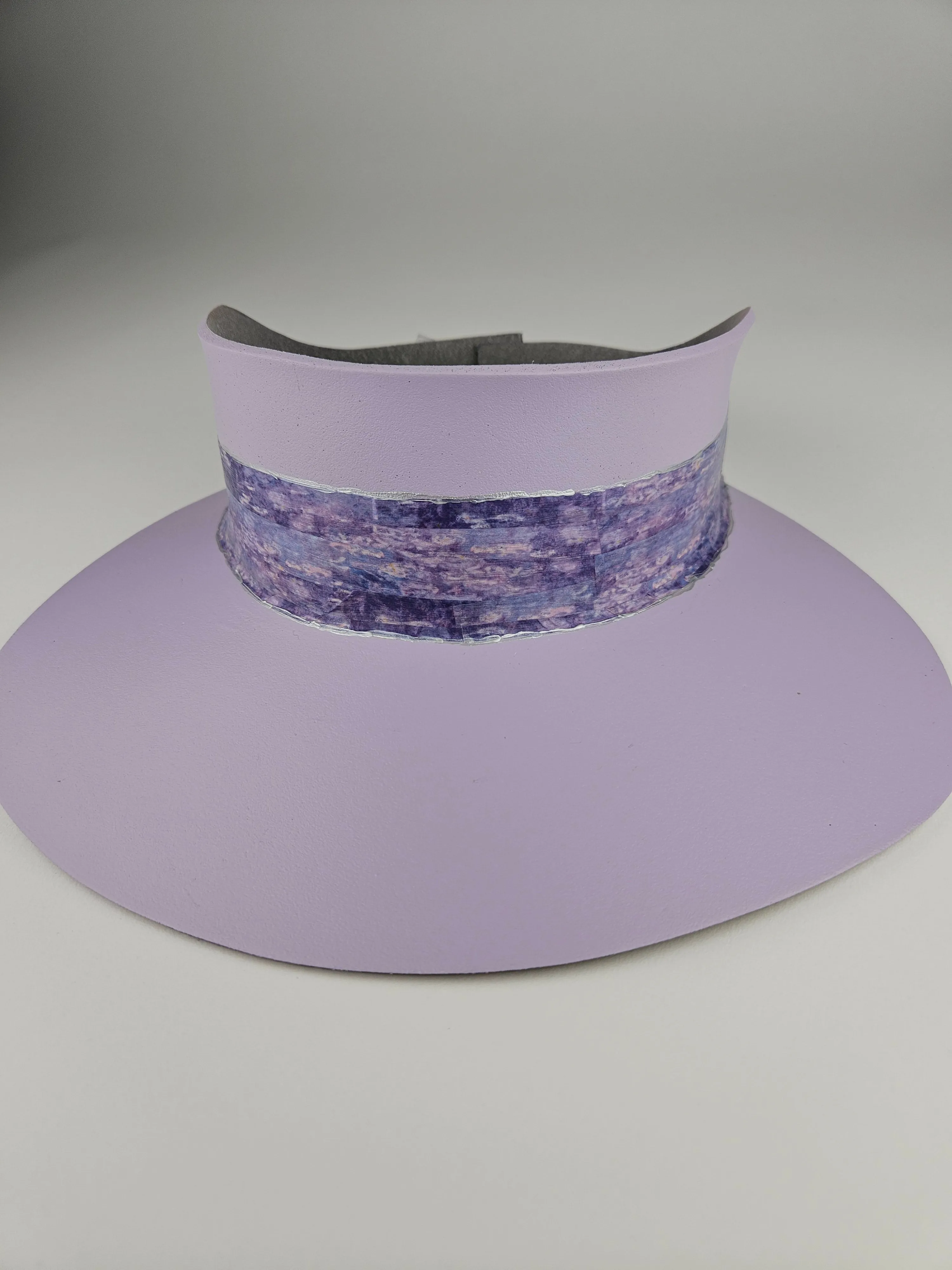 Tall Lilac Purple "LadyEVA" Visor Hat with Purple Monet Style Band