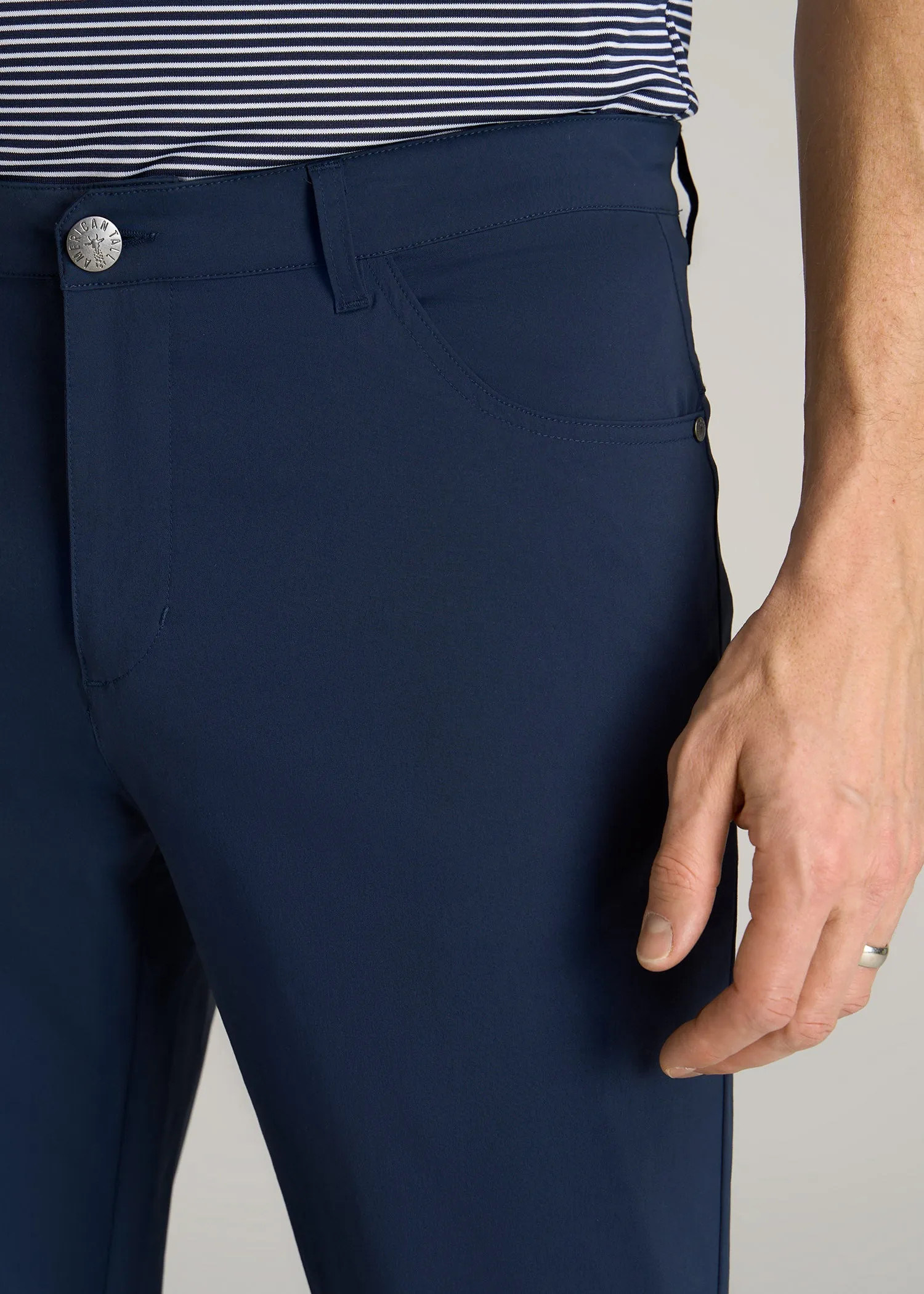 TAPERED-FIT Traveler Pants for Tall Men in Marine Navy