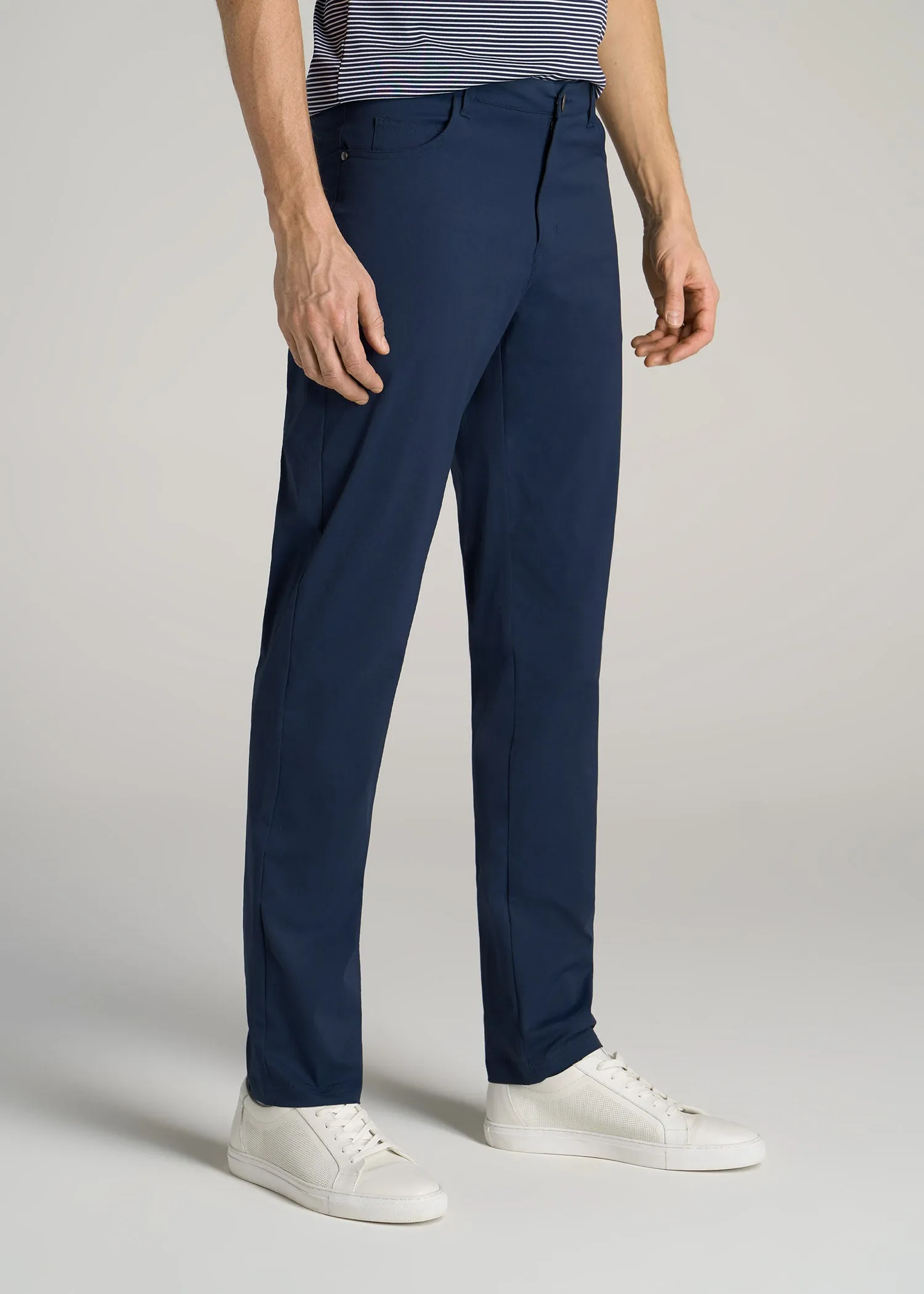 TAPERED-FIT Traveler Pants for Tall Men in Marine Navy