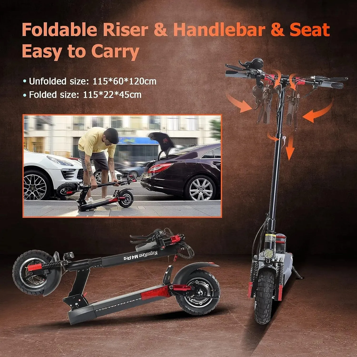 TEEK - Pro 45km/h Max Speed 10in Off Road Folding eScooter