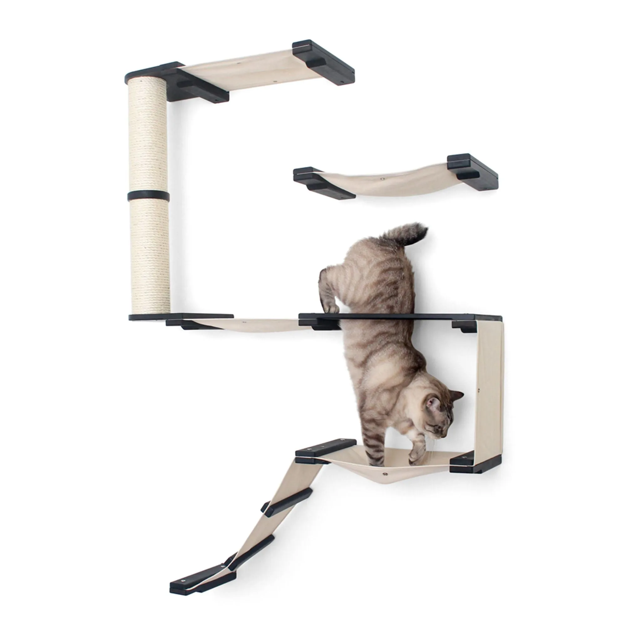 The Deluxe Fort - Modern Cat Condo (Wall Hanging Cat Tree)