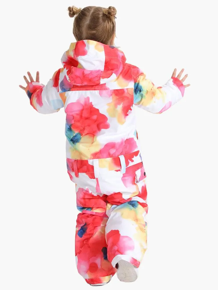 TreadSnow Colorful Cloud Kids One Piece Snowboard Suit