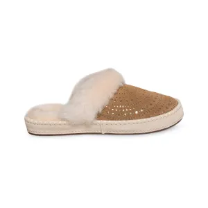 UGG Aira Sunshine Perf Chestnut Slippers - Women's