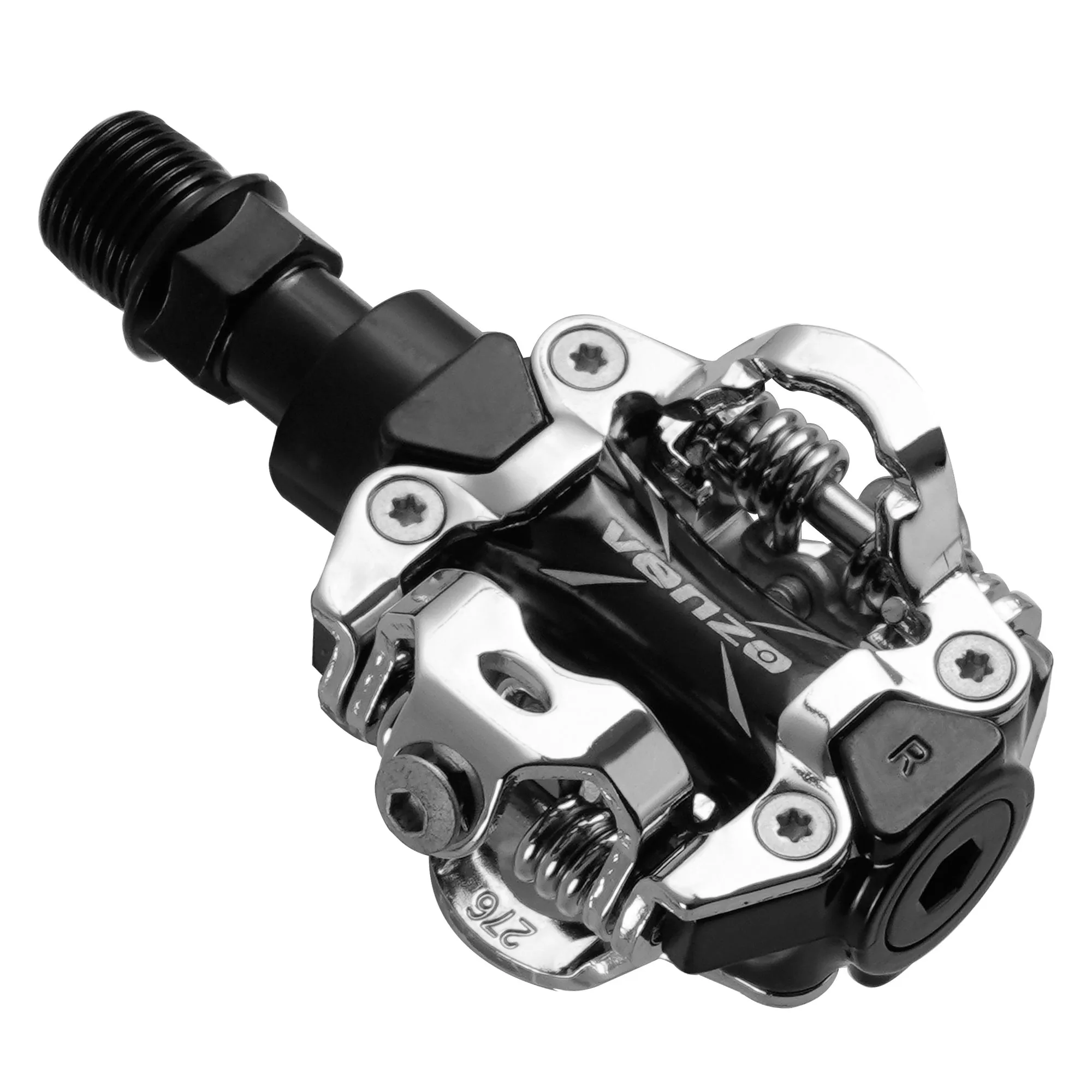 VENZO  MTB Mountain Bike Sealed Clipless Pedals compatible with Shimano SPD Type Cleats SM-SH51 - Perfect For All MTB Shoes - Easy Clip in