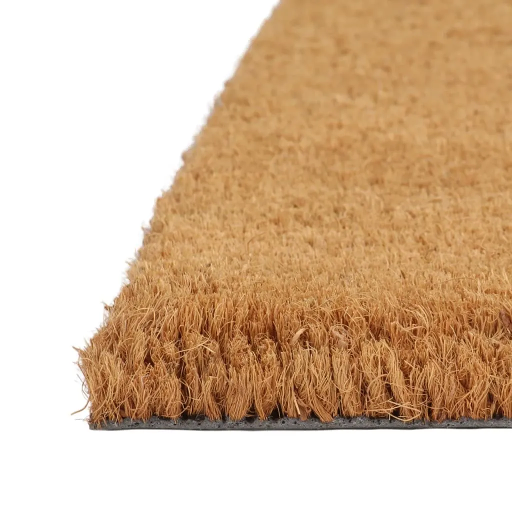 vidaXL Door Mat Natural Half Round 60x90 cm Tufted Coir