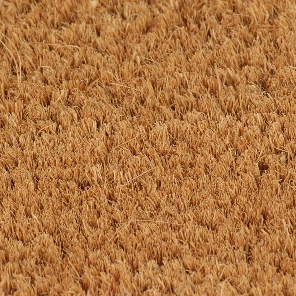 vidaXL Door Mat Natural Half Round 60x90 cm Tufted Coir