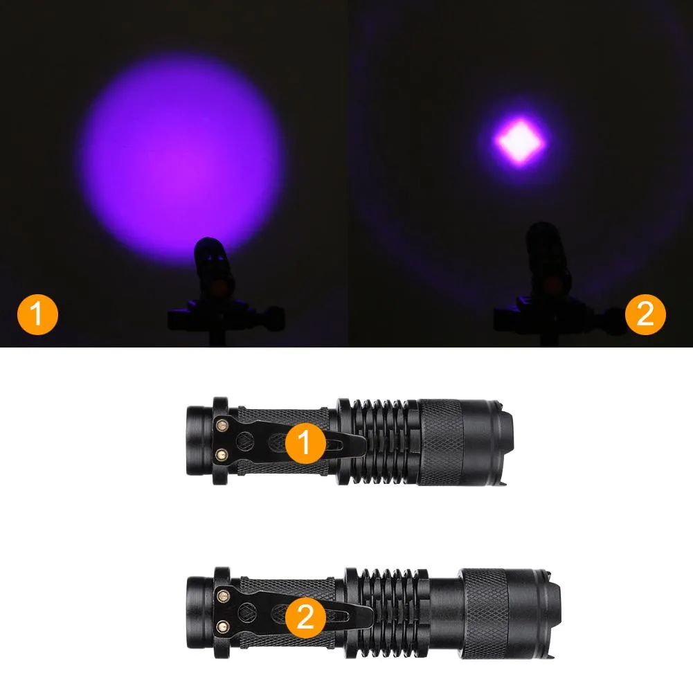 Waterproof LED UV Flashlight