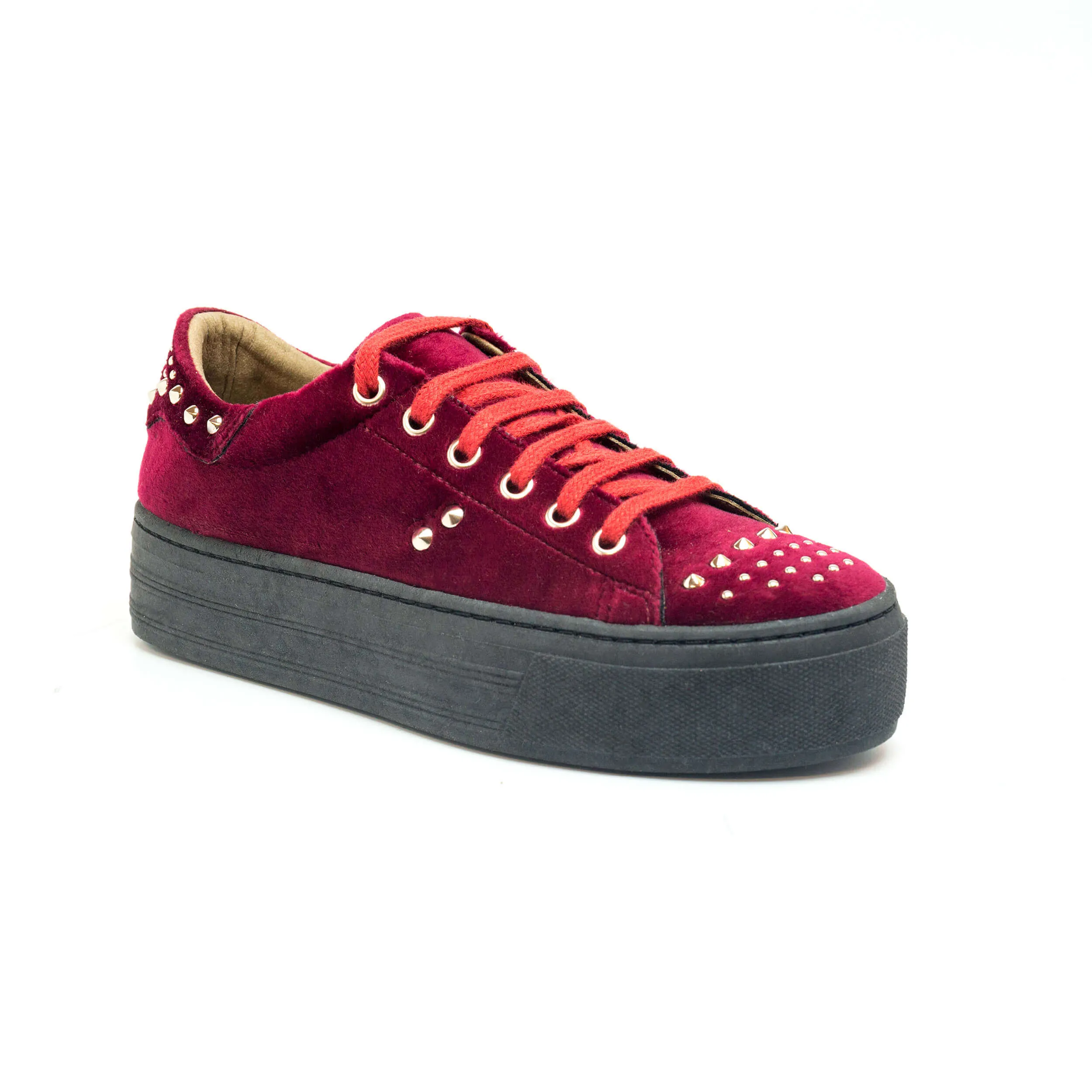 Wika Bordeaux Velvet Sneakers