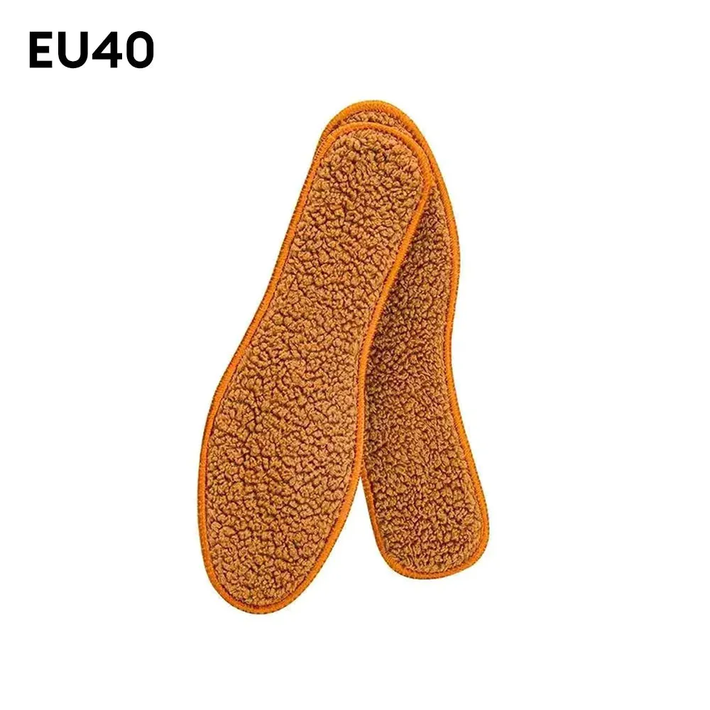 Winter Warm Plush Insoles Soft Thicken Alpaca Wool Thermal Insert Insoles for Women Men -Breathable.