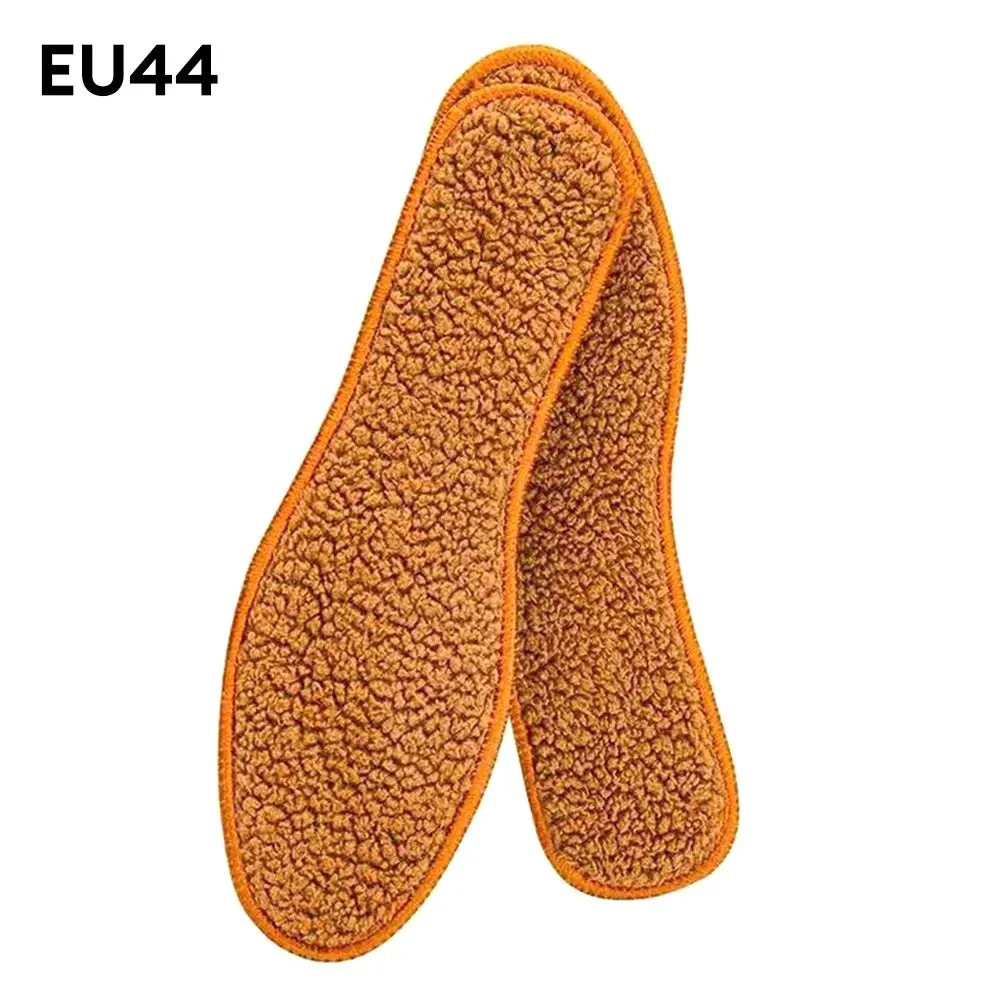 Winter Warm Plush Insoles Soft Thicken Alpaca Wool Thermal Insert Insoles for Women Men -Breathable.