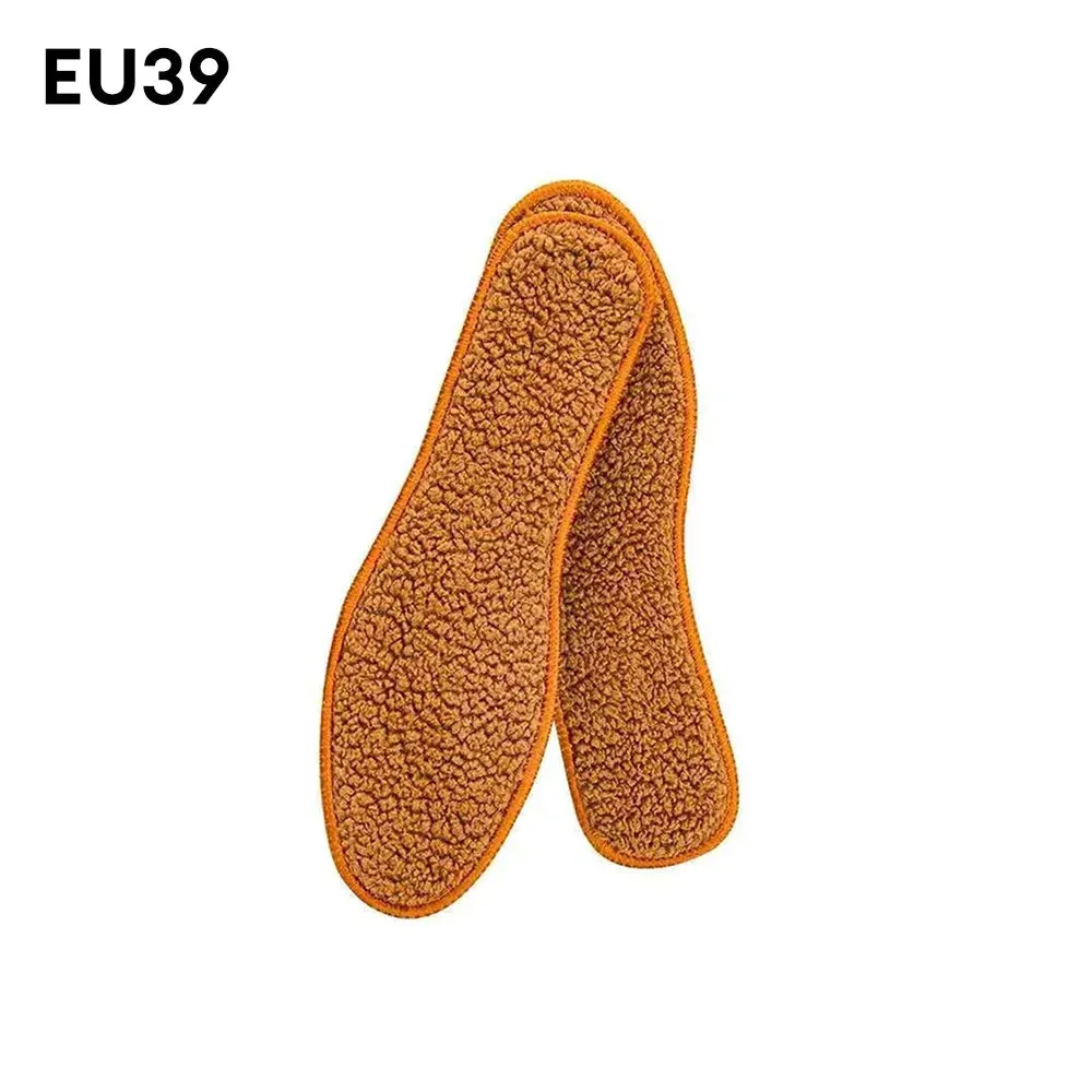 Winter Warm Plush Insoles Soft Thicken Alpaca Wool Thermal Insert Insoles for Women Men -Breathable.