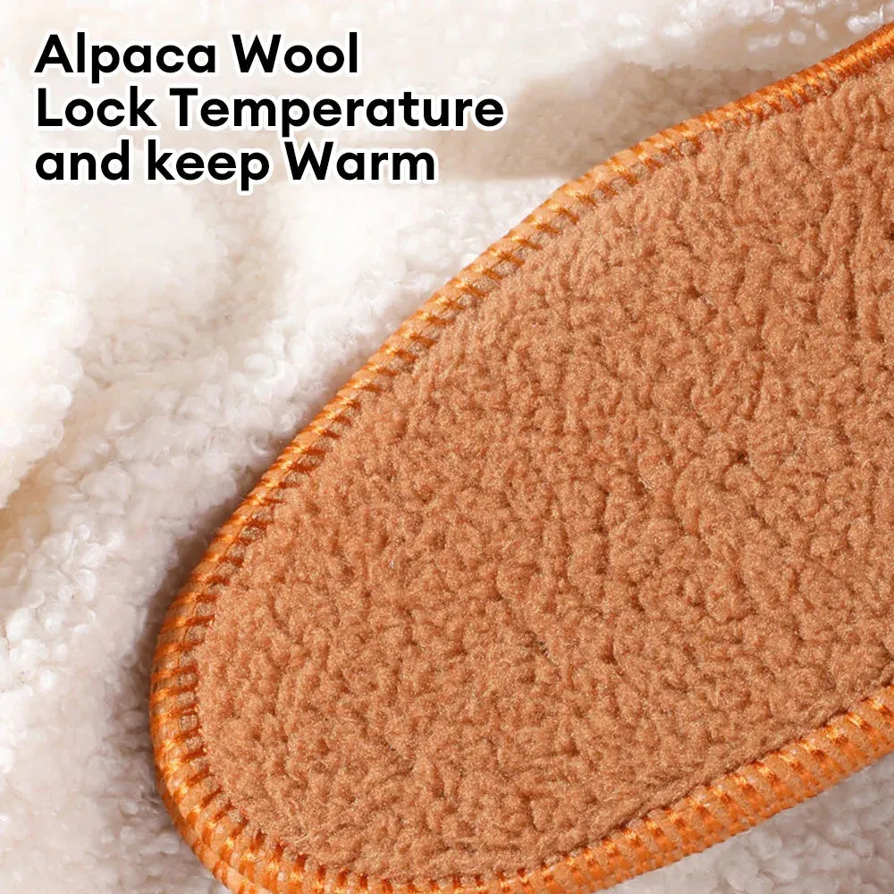 Winter Warm Plush Insoles Soft Thicken Alpaca Wool Thermal Insert Insoles for Women Men -Breathable.