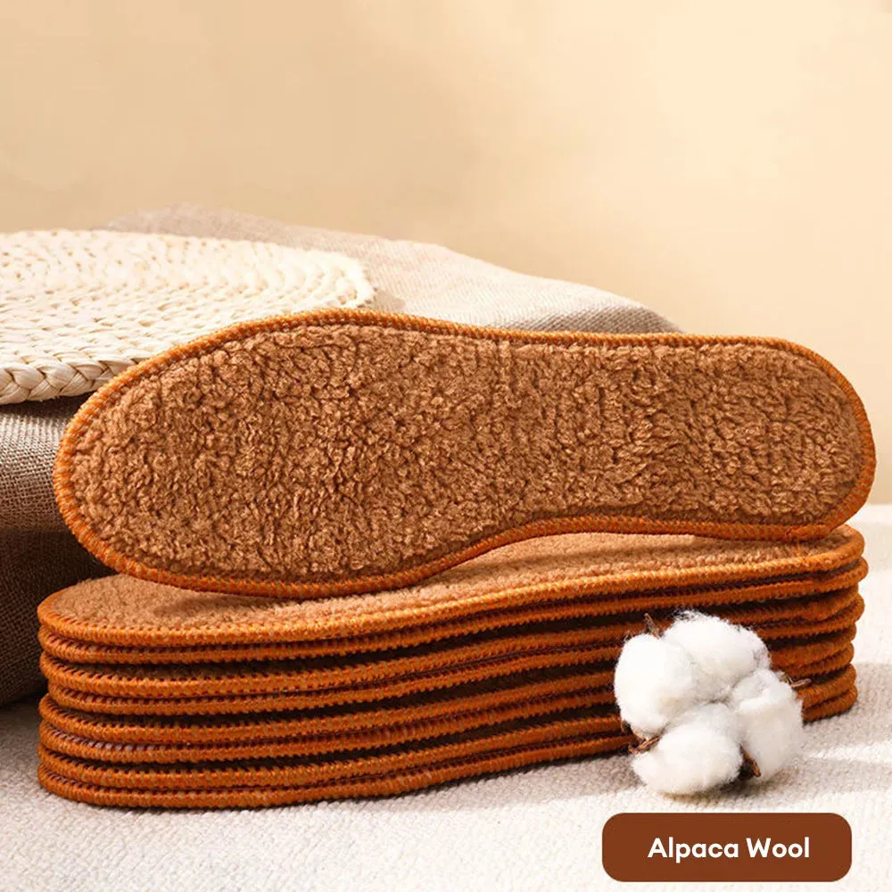 Winter Warm Plush Insoles Soft Thicken Alpaca Wool Thermal Insert Insoles for Women Men -Breathable.