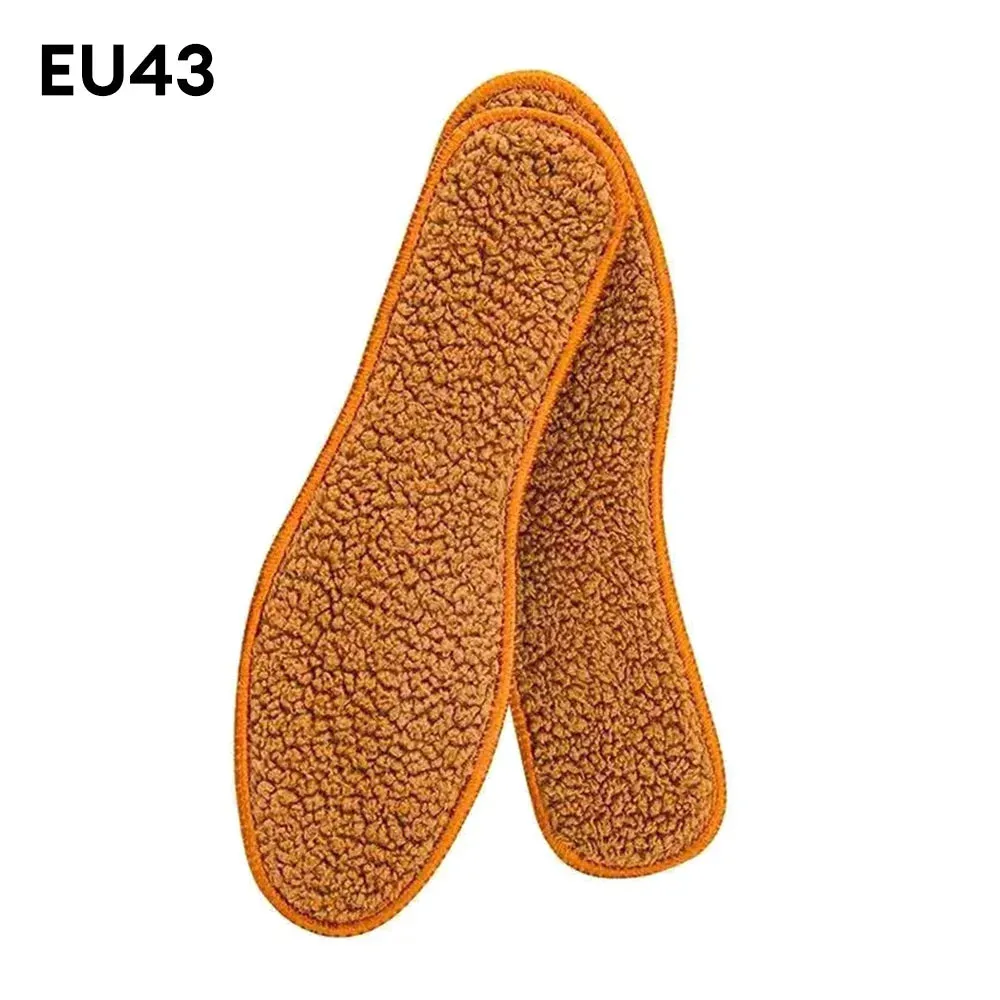 Winter Warm Plush Insoles Soft Thicken Alpaca Wool Thermal Insert Insoles for Women Men -Breathable.