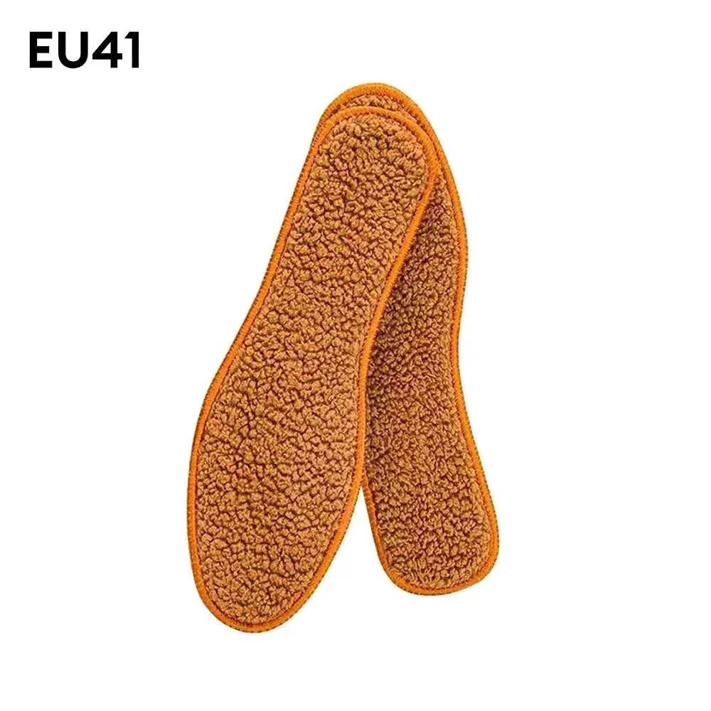 Winter Warm Plush Insoles Soft Thicken Alpaca Wool Thermal Insert Insoles for Women Men -Breathable.