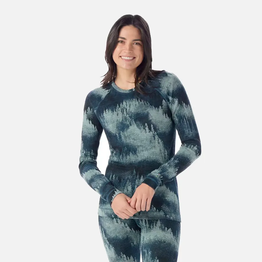 Women's Classic Thermal Merino Base Layer Crew (Twilight Foggy Pines)