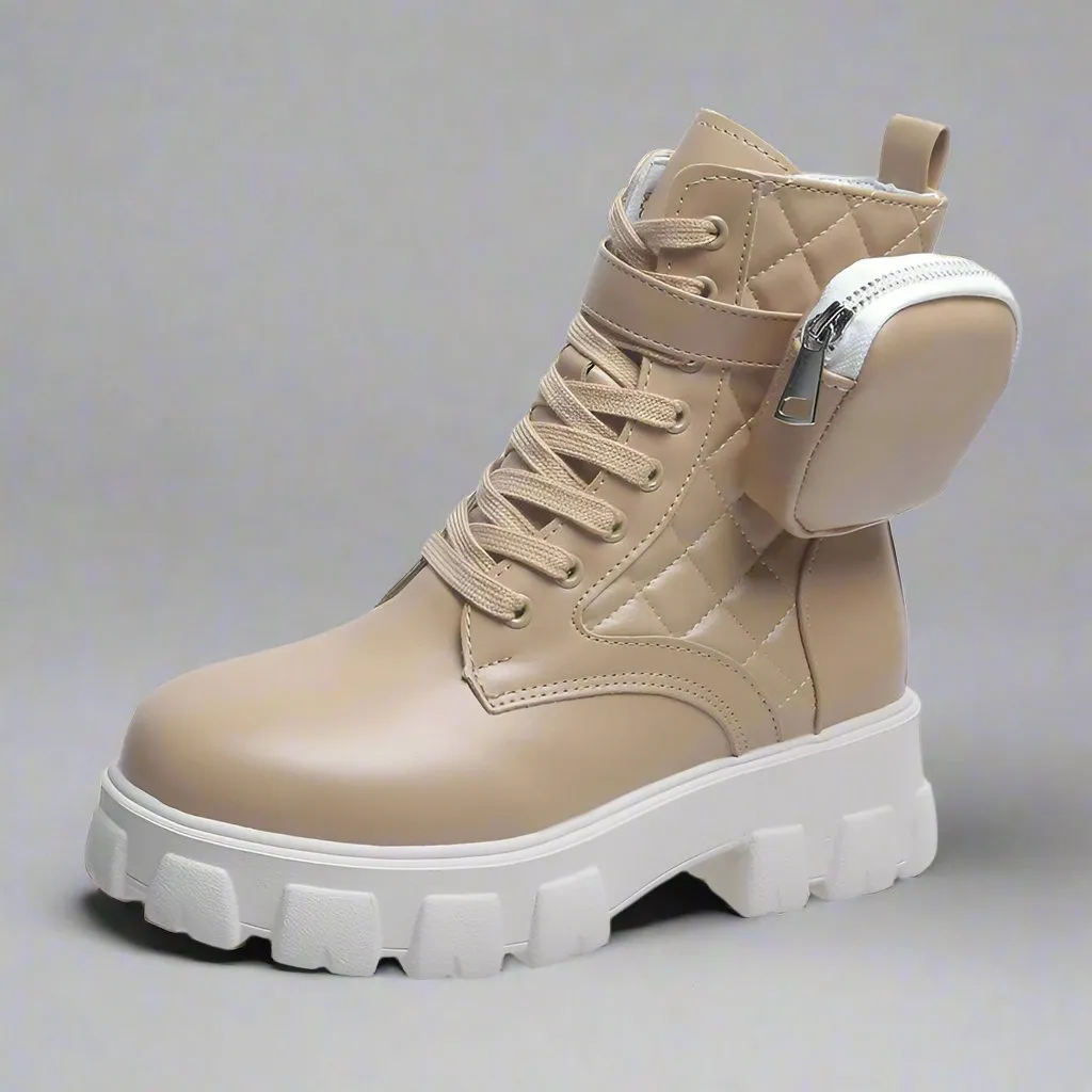 Women's Lace-up Thick Sole Martin Boots