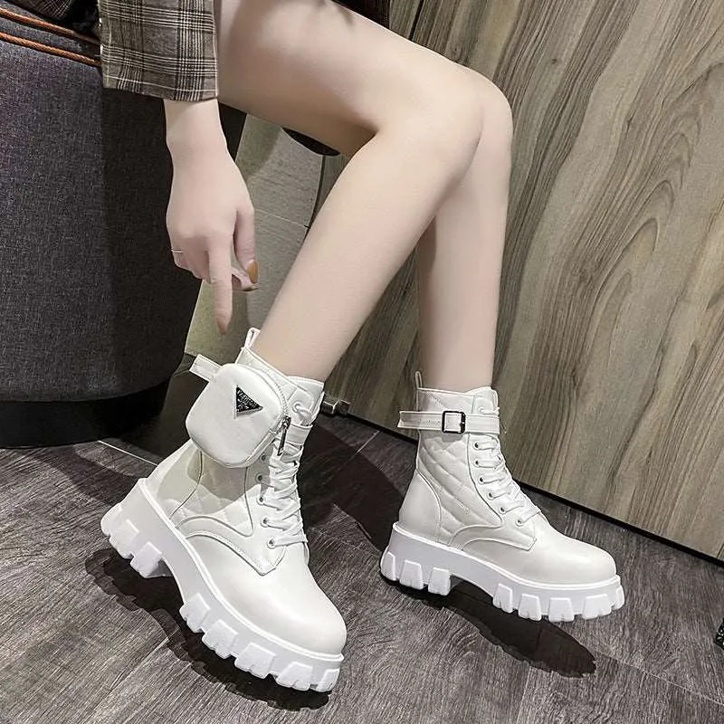 Women's Lace-up Thick Sole Martin Boots