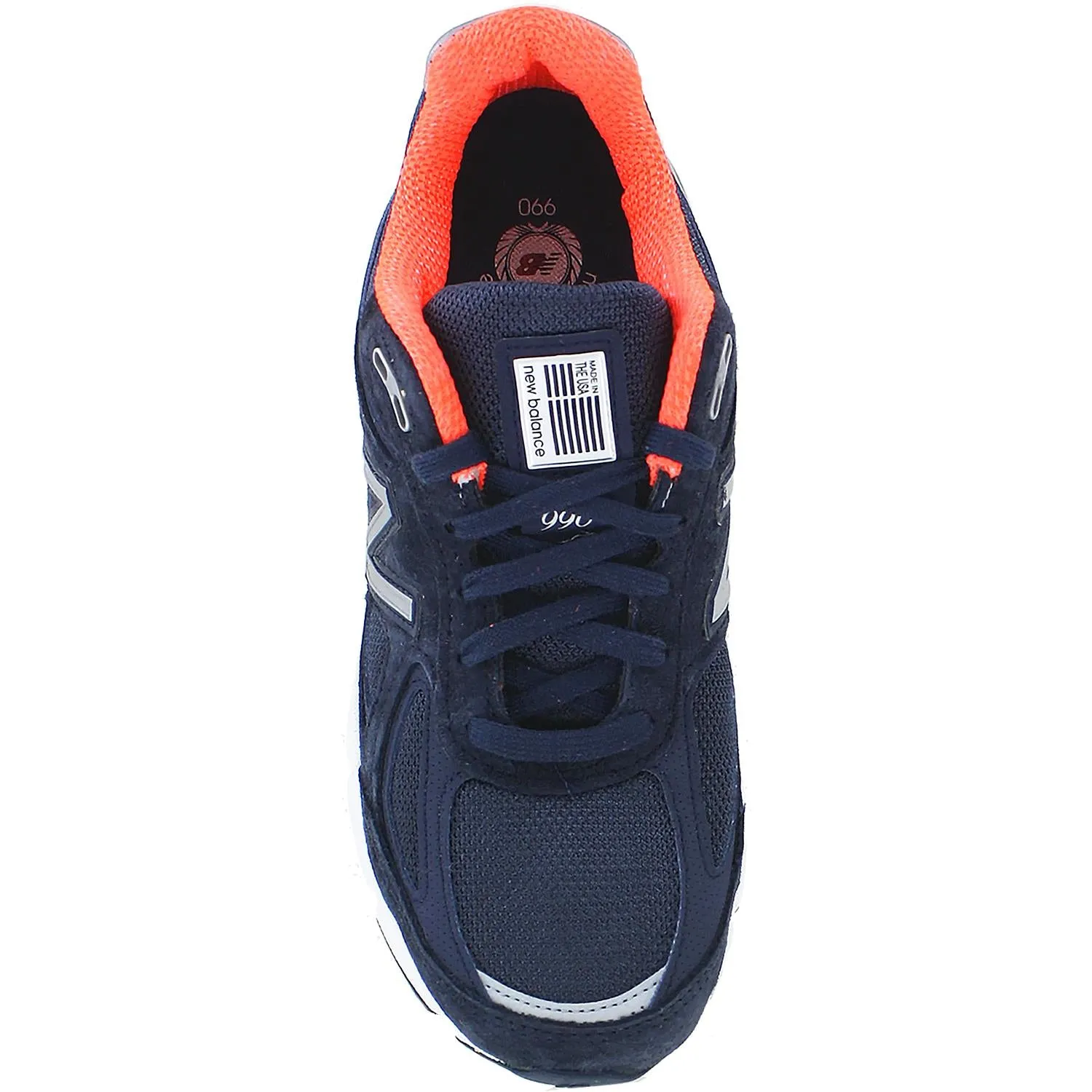 Women's New Balance W990NV4 Running Shoes Navy Leather/Mesh