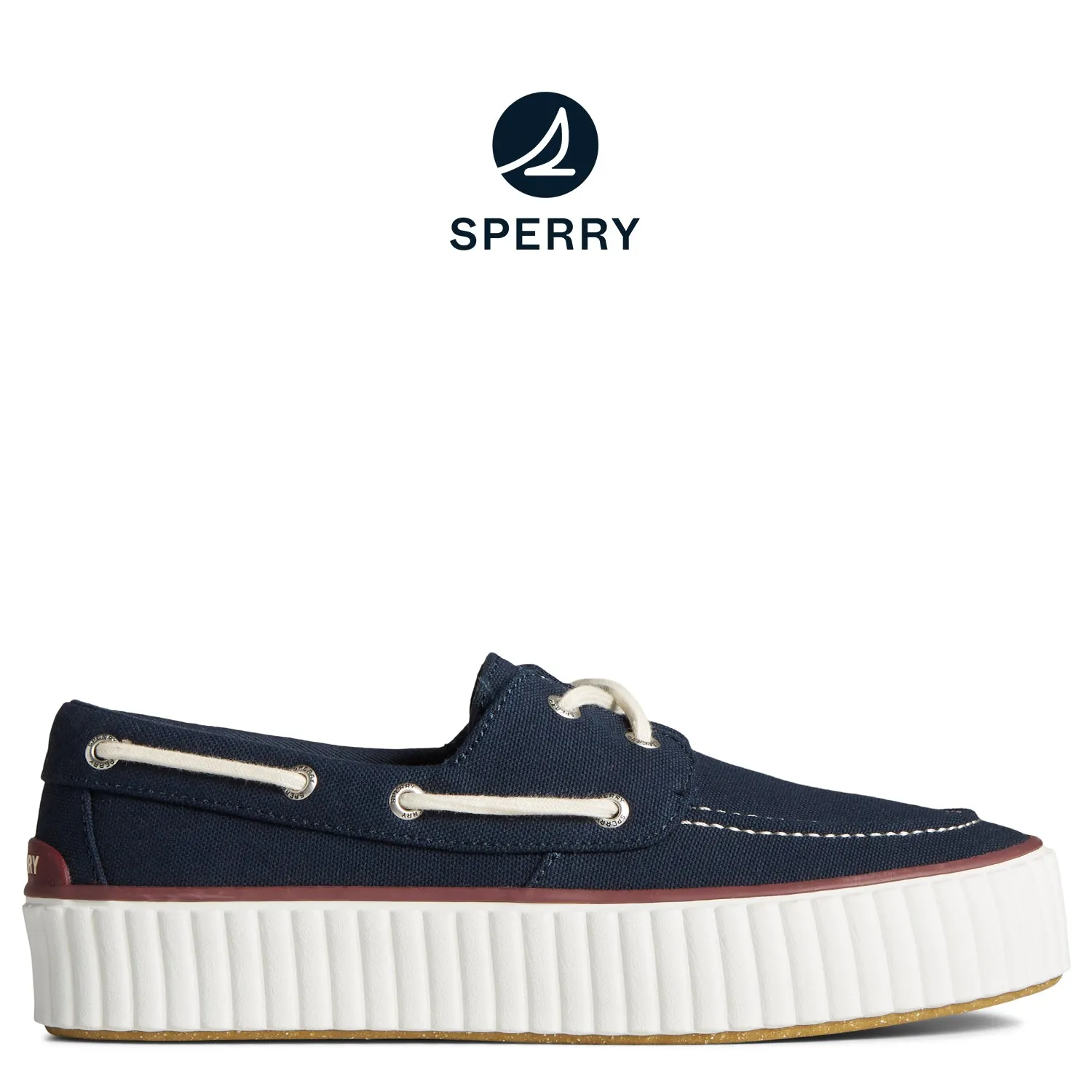 Women's Pier Wave Platform Sneakers Navy (STS89479)