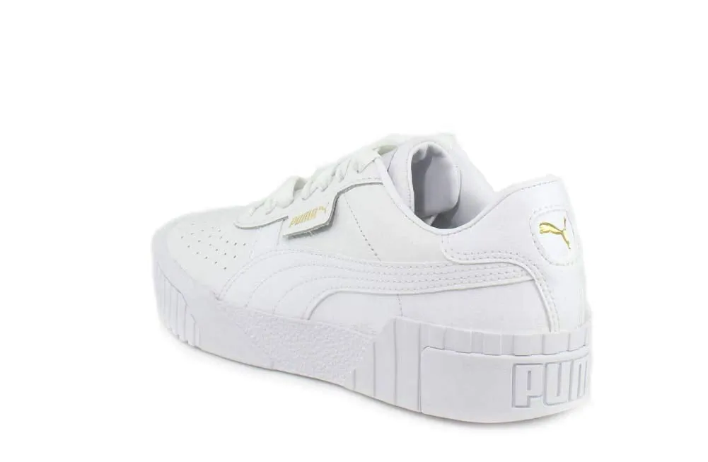 Women's Shoes PUMA CALI Leather Platform Sneakers 369155-01 WHITE