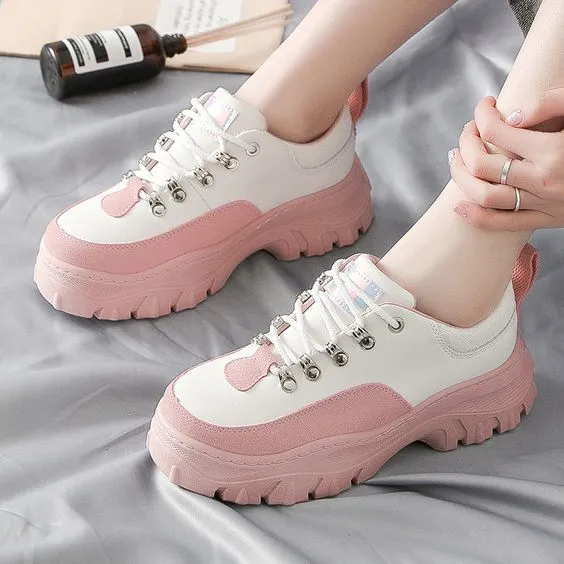 Women's Trendy Color Design Platform Shoes